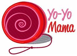 Yo-Yo Mama - 4x4 mama detailed machine embroidery design perfect for reusable tote bags