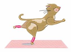 kitten detailed machine digital embroidery - Yoga Cat perfect for reusable tote bags
