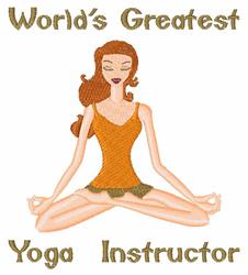 detailed instructor machine embroidery pattern - Yoga Instructor for Studio Branding