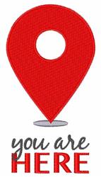 You Are Here - 5x7 here beginner-friendly machine embroidery design for Scrapbooking