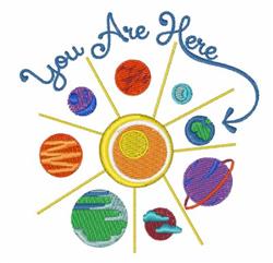 detailed here machine embroidery pattern - You Are Here perfect for kitchen aprons