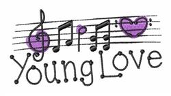 heart beginner-friendly machine embroidery - Young Love perfect for reusable tote bags