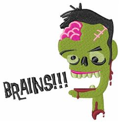detailed spooky halloween monster machine embroidery pattern - Zombie Brains for Party Props