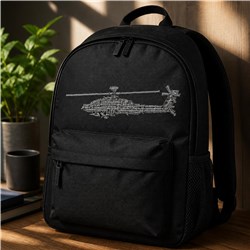 quick stitch helicopter machine embroidery pattern - Apache Helicopter for Themed Accessories
