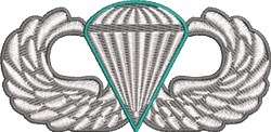 detailed badge machine embroidery pattern - Basic Parachutist Badge for Camping Accessories