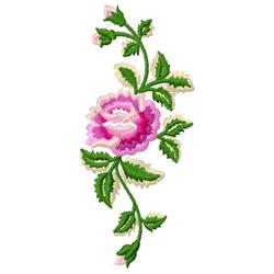 Pink Rose Free Machine Embroidery Design