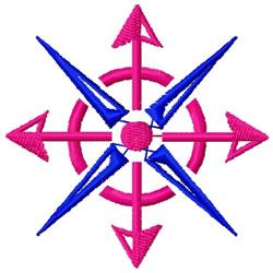 Compass - 4x4 star beginner-friendly machine embroidery design for reusable tote bags