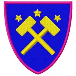 patch detailed machine embroidery - Crossed Hammers Patch perfect for Casual Wear