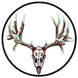 reindeer detailed machine embroidery - Deer Skull Patch for decorative wall hangings