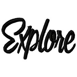 Explore black text in elegant cursive script with smooth curves, stylish and bold against a plain background.