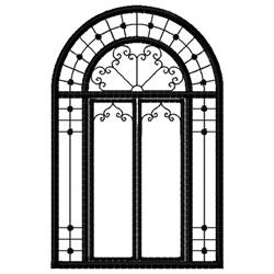 window detailed machine digital embroidery - Fantasy Window perfect for Home Decor