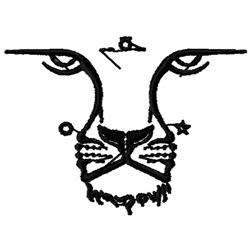 cat beginner-friendly machine embroidery - Lion Face for decorative pillow covers