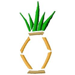 Playful pineapple design with vibrant green leaves and a bright yellow base. Simple and cheerful for kitchen embroidery.