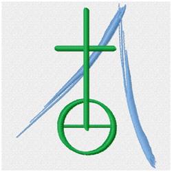 cross beginner-friendly machine embroidery - Trinity Logo for patchwork quilt blocks