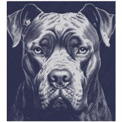 Cane Corso - puppy dog detailed machine embroidery design for reusable tote bags