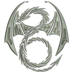 DRAGON - 5x7 monster detailed machine embroidery design perfect for Backpacks