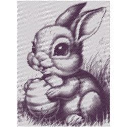 detailed easter bunny rabbit machine embroidery pattern - EASTER BUNNY for Home Decor