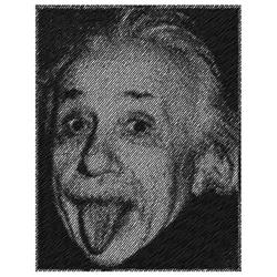 EINSTEIN FACE - face detailed machine embroidery design perfect for Cushion Covers