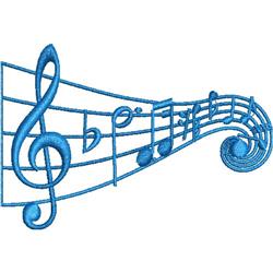detailed note machine embroidery pattern - Music Notes perfect for kitchen aprons