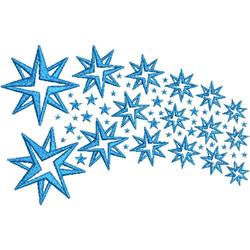 Starry Night - 6x10 star detailed embroidery design for decorative pillow covers