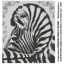 pose detailed machine digital embroidery - ZEBRA POSE perfect for reusable tote bags