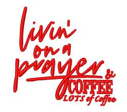 coffee beginner-friendly machine embroidery - Prayers & Coffee for kitchen tea towels