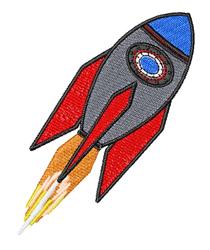 Rocket Ship - 4x4 ship detailed machine embroidery design perfect for cute baby onesies