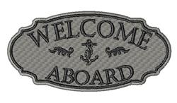 aboard detailed machine embroidery - Welcome Aboard perfect for festive table runners