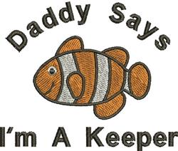 A Keeper - 4x4 keeper beginner-friendly embroidery design for reusable tote bags