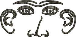 beginner-friendly face machine embroidery pattern - Abstract Face for Wall Art