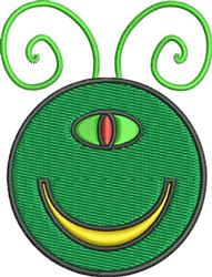beginner-friendly head machine embroidery pattern - Alien Head for decorative pillow covers