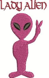 quick stitch lady machine embroidery pattern - Alien Lady for decorative pillow covers