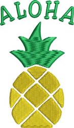 Aloha Pineapple - 4x4 leaf beginner-friendly embroidery design for reusable tote bags