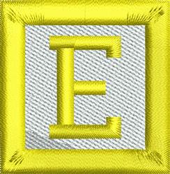 block beginner-friendly machine embroidery - Alphabet Block E for decorative pillow covers