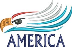 beginner-friendly bird machine embroidery pattern - America Eagle for decorative pillow covers