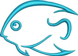 Angel Fish - 4x4 angel quick stitch machine embroidery design for kitchen aprons