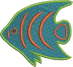 beginner-friendly angel machine embroidery pattern - Angelfish perfect for Beach Gear
