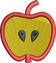 Apple - 4x4 apple beginner-friendly machine embroidery design for School Supplies