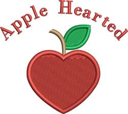 heart beginner-friendly machine embroidery - Apple Hearted for decorative pillow covers
