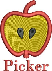 beginner-friendly picker machine embroidery pattern - Apple Picker for Backpacks
