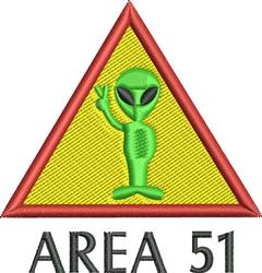 beginner-friendly area machine digital embroidery pattern - Area 51 perfect for Mugs