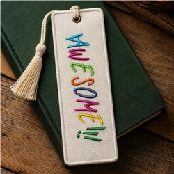 quick stitch awesome machine embroidery pattern - Awesome for reusable tote bags