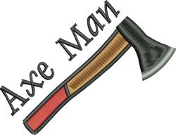 beginner-friendly man machine embroidery pattern - Axe Man for kitchen tea towels