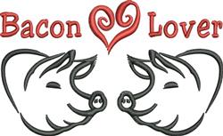 Bacon Lover - 5x7 heart beginner-friendly embroidery design for kitchen tea towels