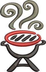 Barbeque Grill - 4x4 grill beginner-friendly embroidery design for kitchen aprons