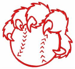 beginner-friendly claw machine embroidery pattern - Baseball & Claws for Team Jerseys