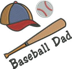 detailed bat machine embroidery pattern - Baseball Dad perfect for Sports Bags