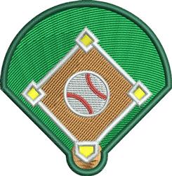 diamond detailed machine embroidery - Baseball Diamond perfect for Sports Bags