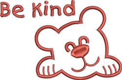 beginner-friendly bear machine embroidery pattern - Be Kind for decorative pillow covers