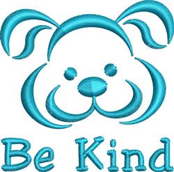 puppy dog quick stitch machine digital embroidery - Be Kind perfect for kitchen aprons